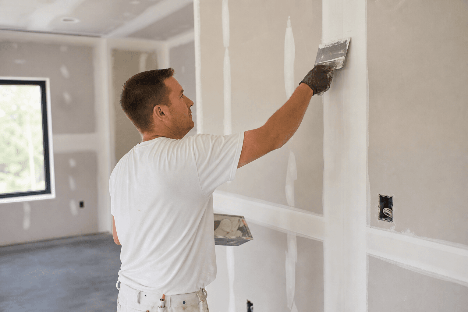 Drywall taping and mudding in progress — Chester County Pennsylvania