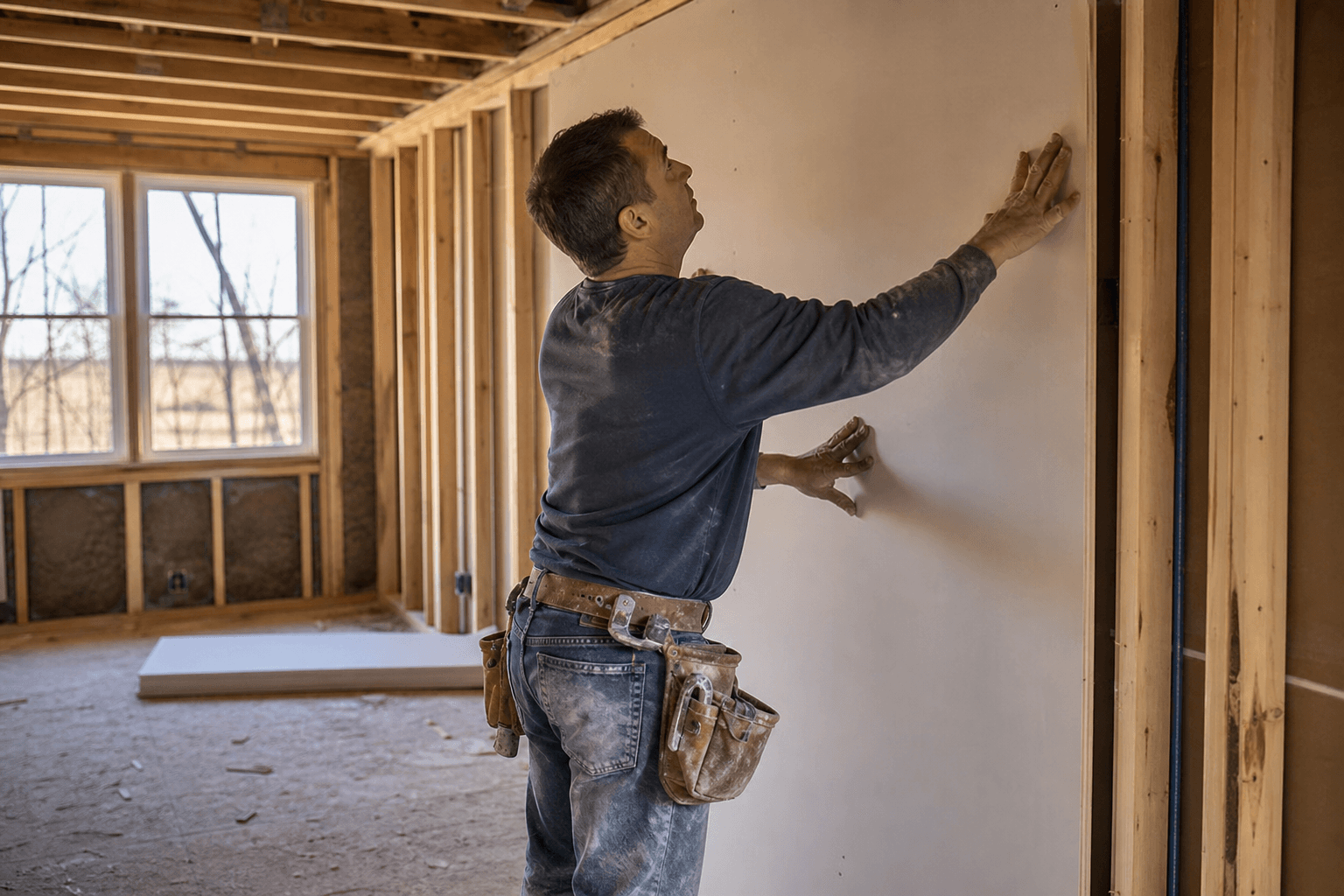 Professional drywall installation in a Chester County home
