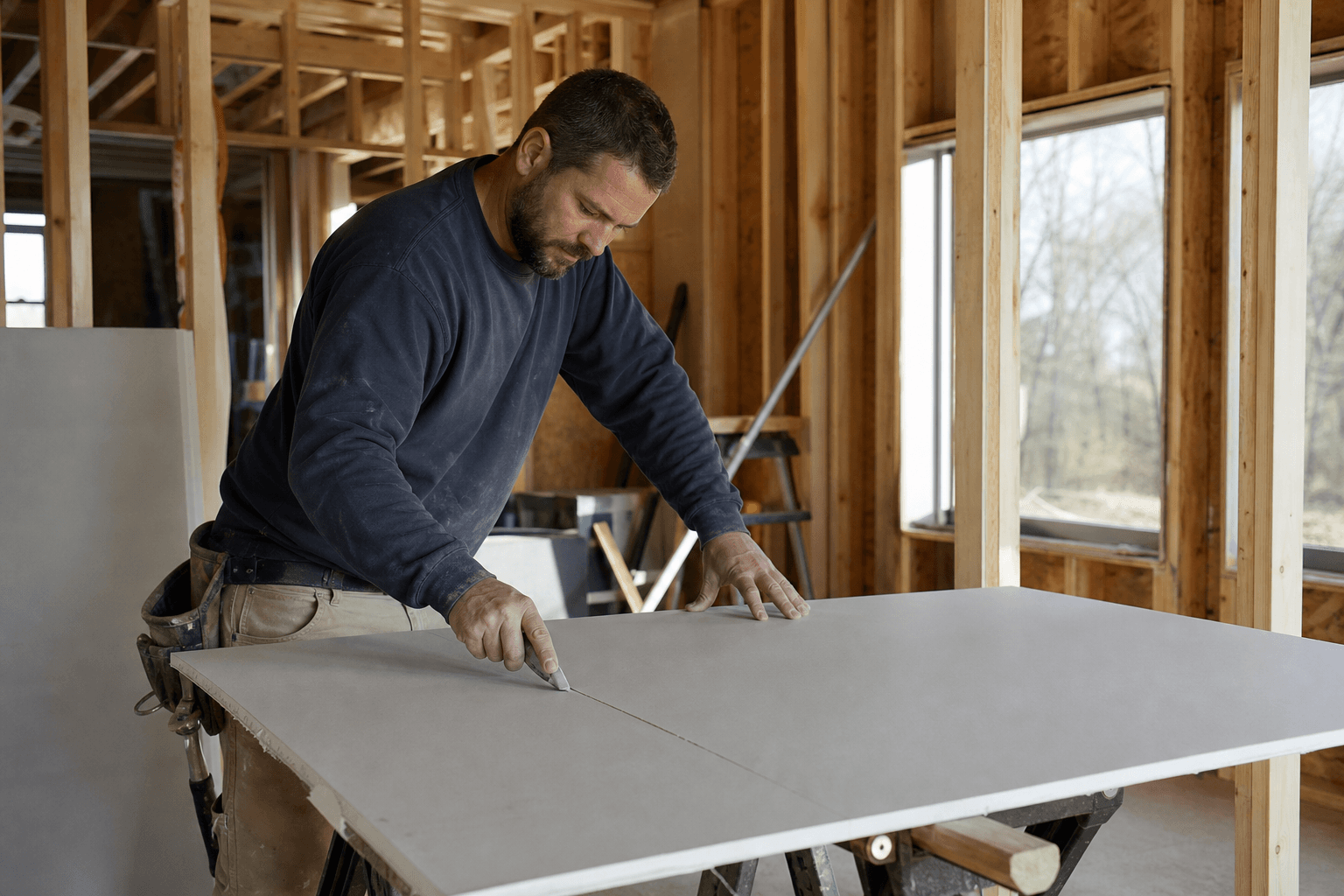 Drywall installation work in Chester County PA