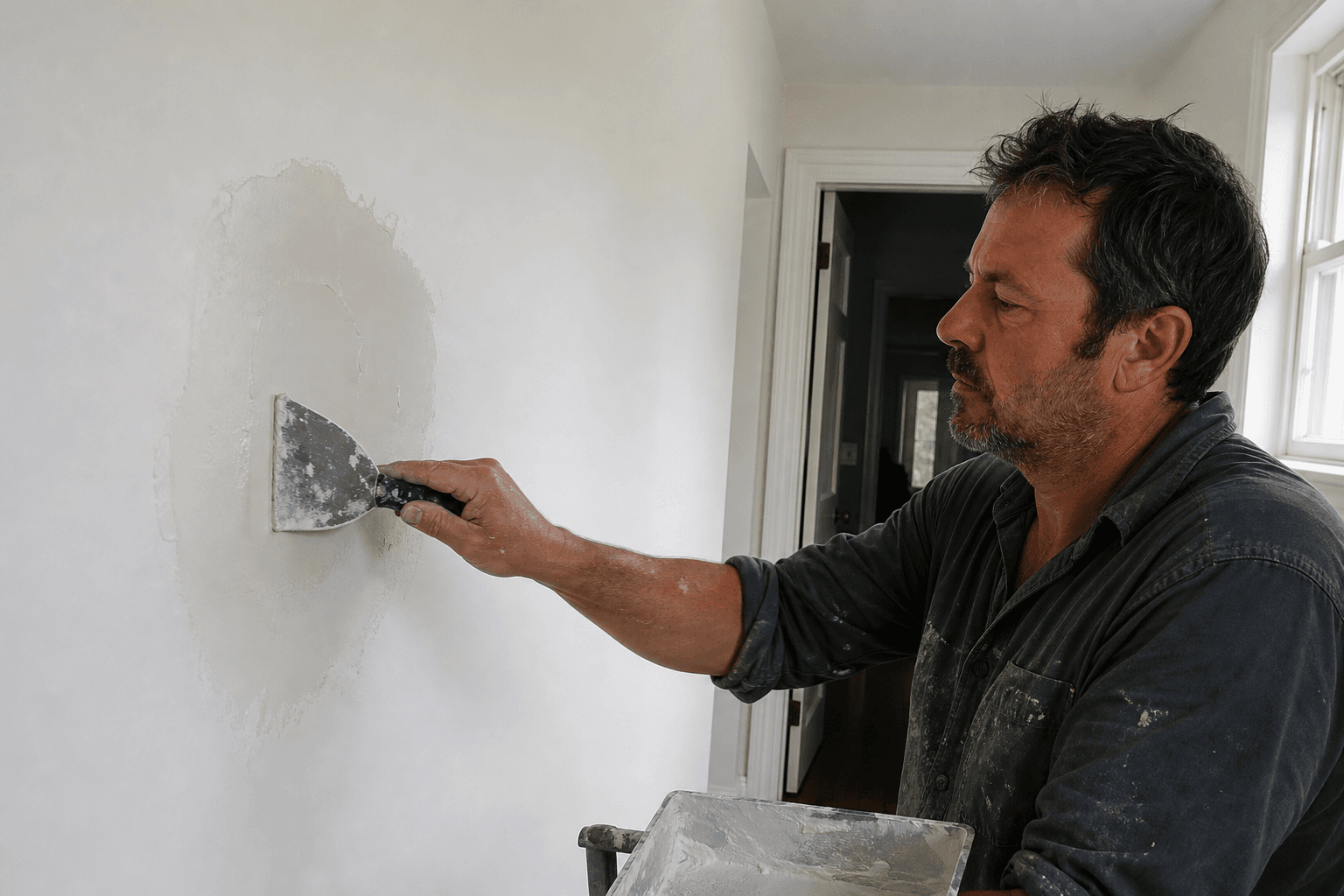 Professional drywall repair in a Chester County home