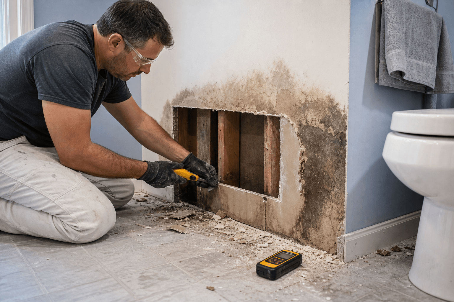 Water damage repair work in Chester County PA